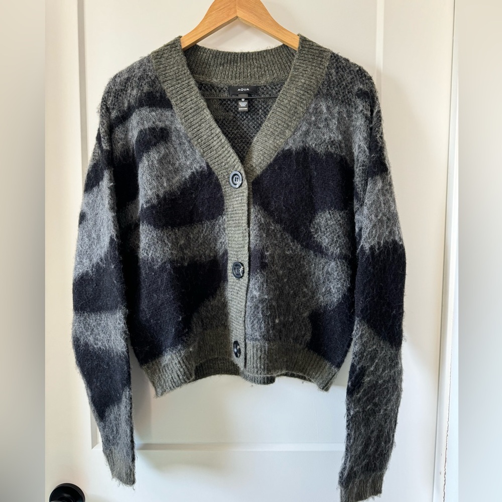 AQUA* Waist Crop Sweater